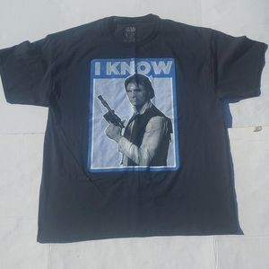 XL Black Han Solo I know Graphic Tee shirt.